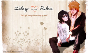 ... Bleach Wallpapers » Bleach Wallpaper: Ichigo and Rukia Wallpaper 2