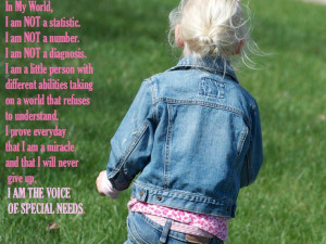 am the voice of special needs inspirational poster!