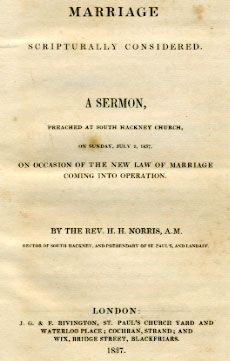 WallBuilders - Historical Writings - Sermon - Marriage - 1837 More