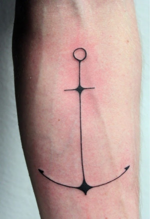 home arm tattoos simple anchor tattoo on arm