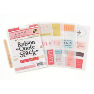 ... Scrapbook Stickers & Die Cuts > DCWV Colored Rub-On Quote Stack: Love