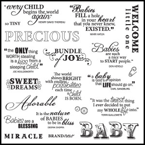 Clear Stamp Set - Precious Baby Quotes
