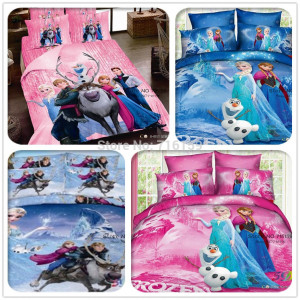 bedding sets Princess Elsa Anna Olaf bed set queen king size bed set