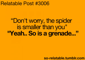 LOL funny humor jokes fear joke fears spiders spider
