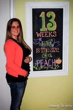 pregnancy chalkboard tracker 13 weeks pregnant more 13 week pregnant ...