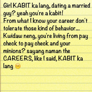 Gm Quotes Funny Tagalog ~ kabit quotes tagalog - Landi Quotes Tagalog