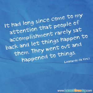 Great quote from Leonardo da Vinci