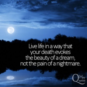 Inspiring quote about life and death