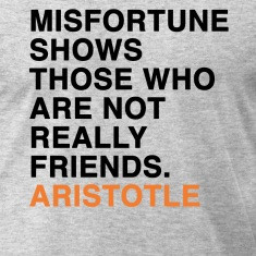 SHOWS THOSE WHO ARE NOT REALLY FRIENDS ARISTOTLE quote T Shirts
