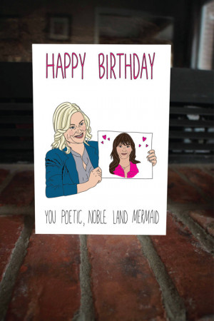 Funny Birthday Card, Funny Parks and Rec Card, Leslie Knope Card, Ann ...