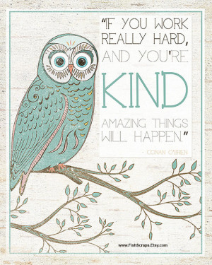 Owl DIY Art Print - 8x10 Printable Art - Motivational Quote ...