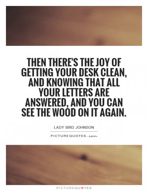 quote about a clean desk
