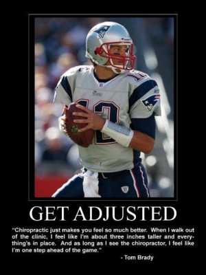 Tom Brady gets adjusted!!