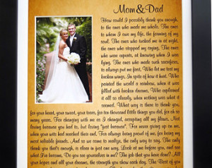 Parent Wedding Gift: Personalized T hank You Gift for Mom Dad Parents ...