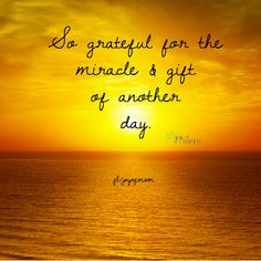 grateful for the miracle and gift of another day. ♥ More beautiful ...