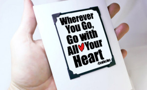 You Card. Love You Card. Confucius Quote Magnet Card. Wherever you Go ...