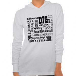 Volleyball Word Art Sweater T Shirts