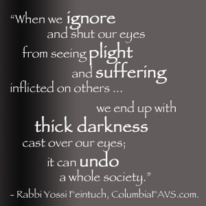 Rabbi Yossi Feintuch reflects on darkness, selfishness, and the Ningth ...