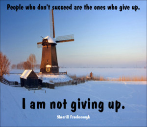 An inspiritional picture of windmill with the quote: People who don't ...