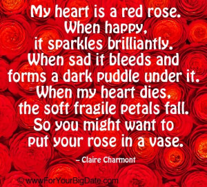 My heart is a red rose.... #inspiration