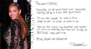 Beyoncé Writes President Obama A Handwritten Letter On Election Day!
