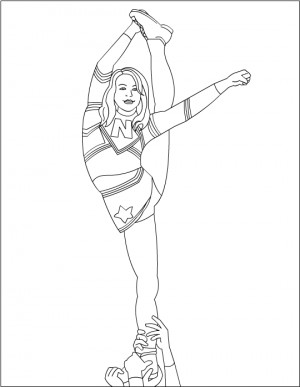 cheerleading coloring pages