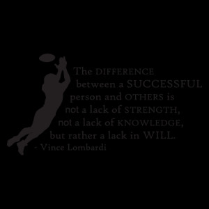 Lombardi Success One Color Wall Quotes™ Decal