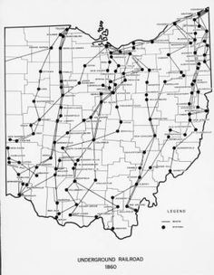 Underground Railroad map :: Ohio History Connection Selections More