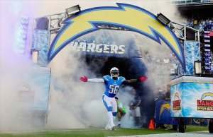 October 15, 2012; San Diego, CA, USA; San Diego Chargers linebacker ...
