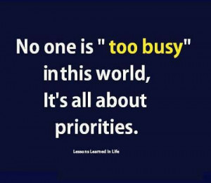 Nobodys too busy