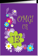 Ur 13 happy 13th birthday card Image