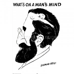Sigmund Freud What's On a Man's Mind Art Poster