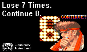 street fighter ryu continue screen lose classically trained