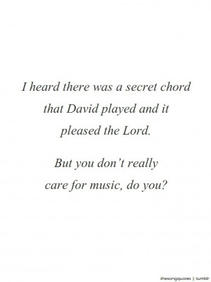 Leonard Cohen, Jeff Buckley, Hallelujah.LISTEN TO AUDIO.This song is ...