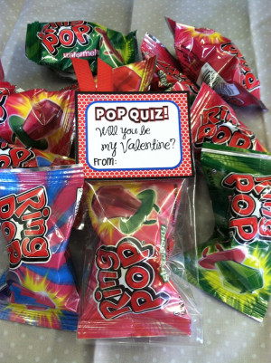 Pop Quiz! Will you be my Valentine? (Ring Pop)