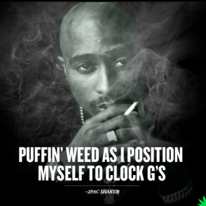 Puffin weed as I position myself to clock G’s