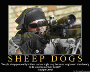the sheepdogs the protectors of the sheep from the wolves
