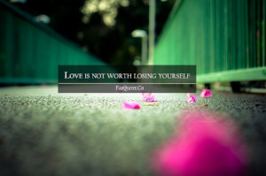 Don't lose yourself.