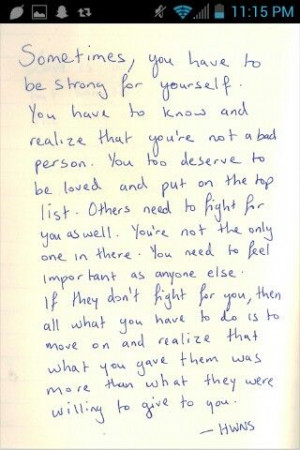 You need to feel important, too