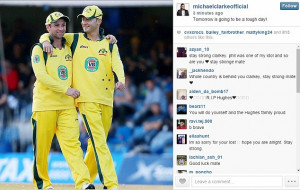 Clarke will act as a pall bearer at Hughes' funeral and shared a photo ...