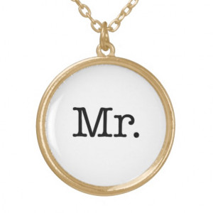 Black and White Mr. Wedding Anniversary Quote Jewelry