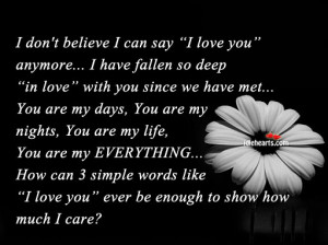 don’t believe I can say “I love you” anymore…