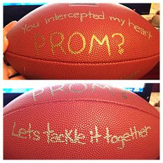 DIY football promposal 2014. Perfect for my football player #promposal ...