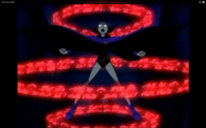 Raven summoning her father, Trigon.