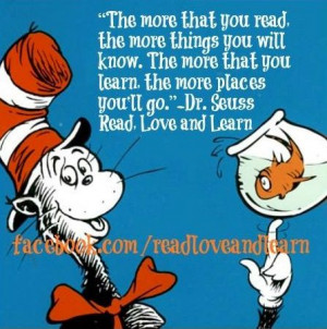 Dr. Seuss reading quote via www.Facebook.com/ReadLoveandLearn