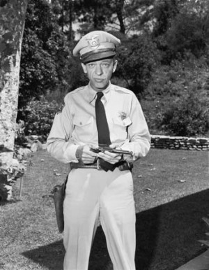 The Andy Griffith Show - Deputy Barney Fife with gun