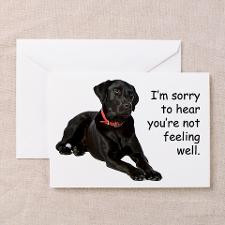 Black Lab Get Well Card for