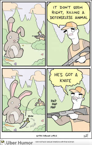 What must it be like to kill a defenseless animal