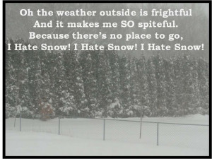Hate Snow!