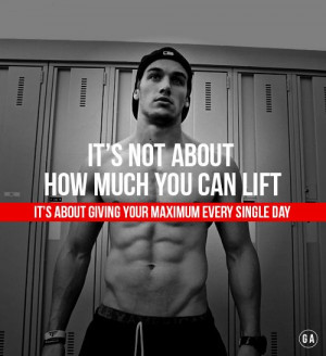 It's not about how much you can lift
